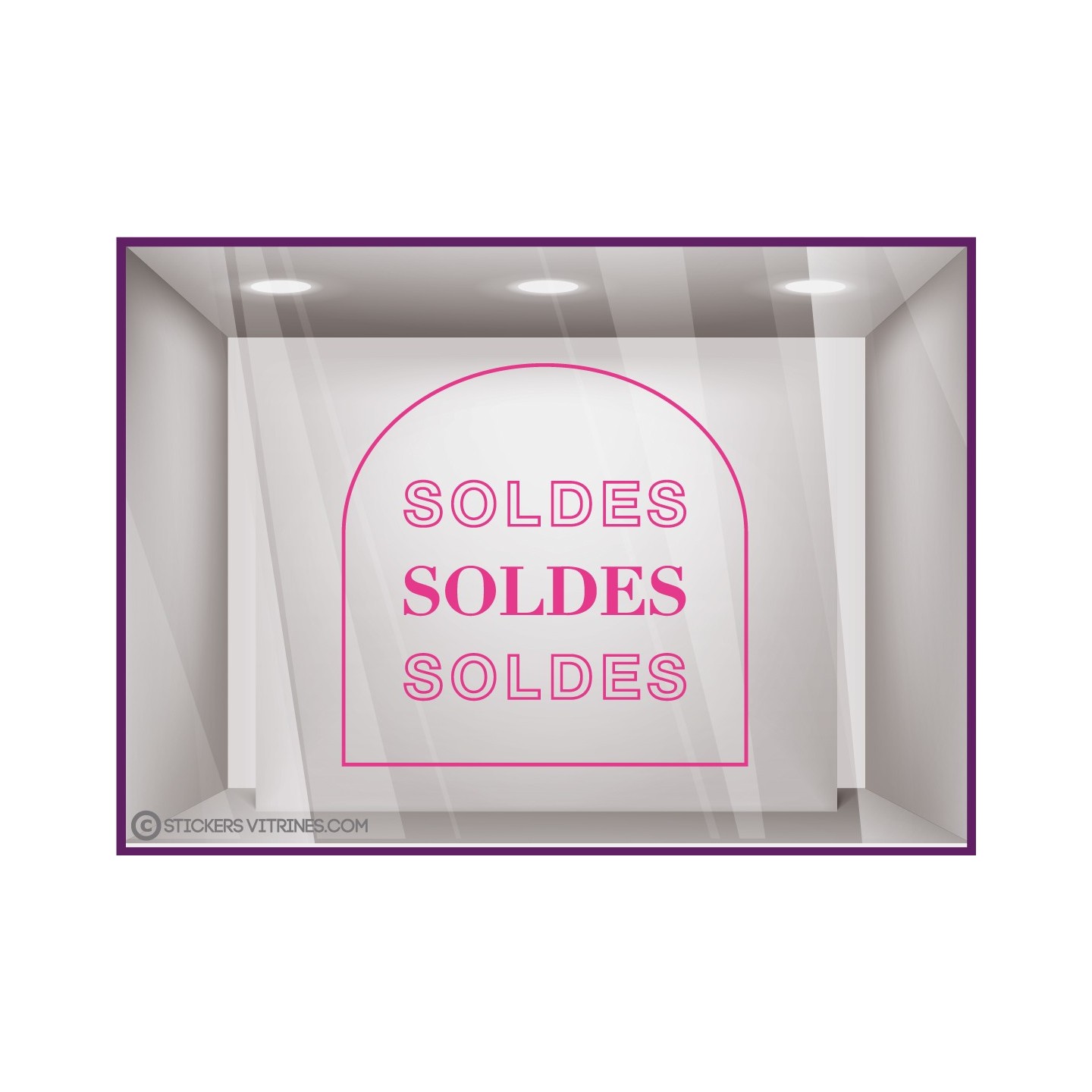 STICKER SOLDES FABRICANT PARIS LETTRES AUTOCOLLANTES MAGASIN BOUTIQUE