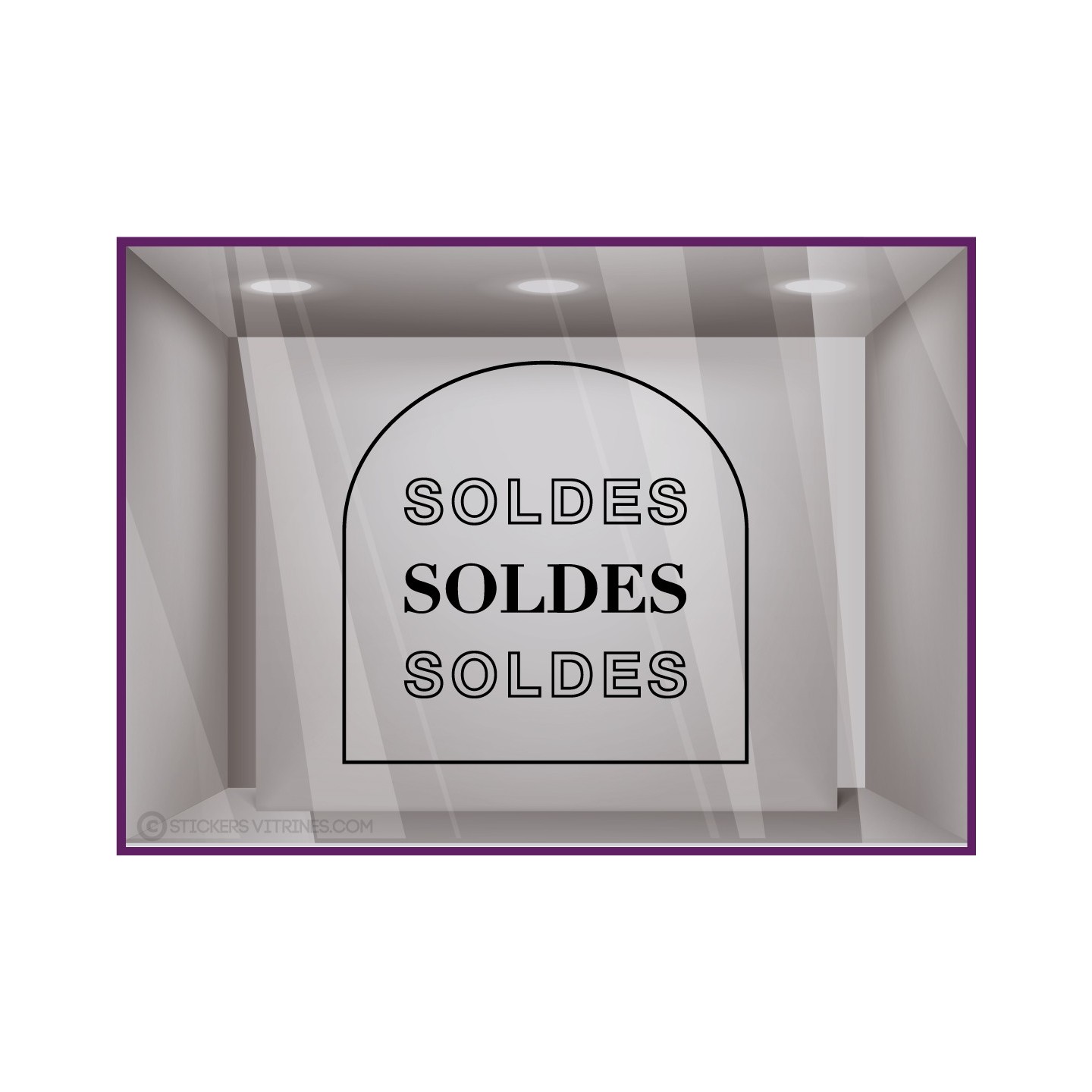 STICKER SOLDES LETTRAGE ADHESIF BOUTIQUE MAGASIN VITROPHANIES BRADERIE
