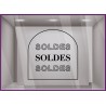 STICKER SOLDES LETTRAGE ADHESIF BOUTIQUE MAGASIN VITROPHANIES BRADERIE