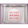 STICKER SOLDES BOUTIQUE IMPRIMEUR PARIS CALICOT LETTRAGE ADHESIF MAGASIN BOUTIQUE VITRE