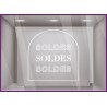 STICKER SOLDES CADRE VITRINE MAGASIN BRADERIE LETTRAGE ADHESIF FOURNISSEUR