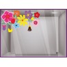 Stickers Branche de Pâques et fleurs : décoration de vitres de magasin