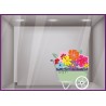 STICKER BROUETTE VITRINE MAGASIN IDEE DECORATION  PRINTEMPS MERCHANDISING ADHESIF AUTOCOLLANT GEANT BOUTIQUE