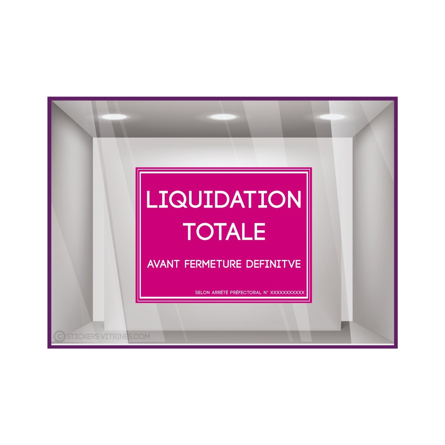 Sticker Liquidation totale avant fermeture définitive `a personnaliser