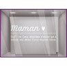 STICKER FETE DES MERES MAGASIN BOUTIQUE DECORATION JE T AIME MAMAN VITRINE DEFINITION HUMOUR ORIGINAL