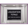 Sticker Liquidation totale avant fermeture définitive `a personnaliser