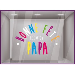 sticker bonne fete papa vitrine magasin fete des peres decoration pas cher vitrophanie signaletique boutique
