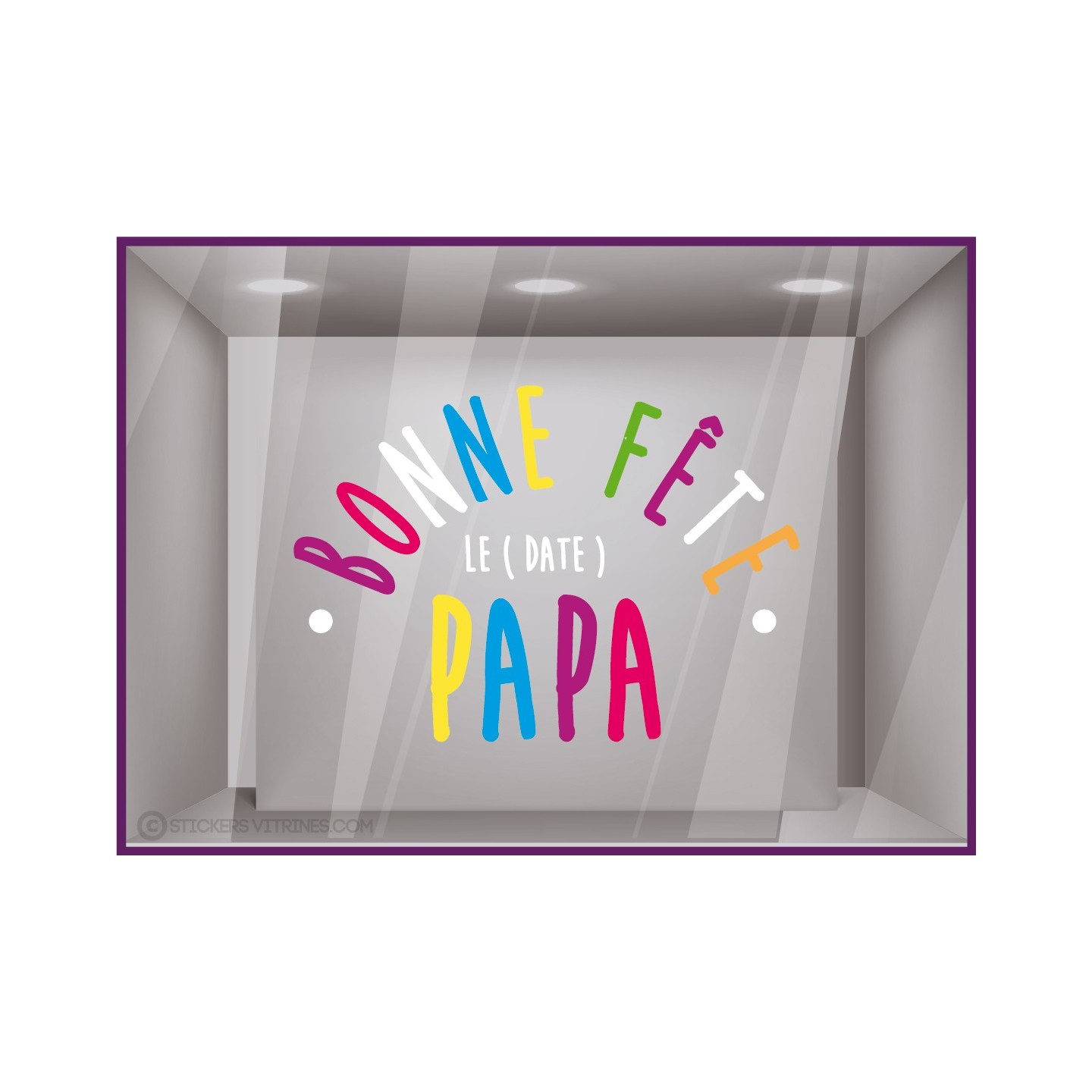 sticker bonne fete papa vitrine magasin fete des peres decoration pas cher vitrophanie signaletique boutique