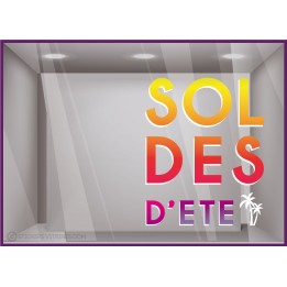 SOLDES AUTOCOLLANT GEANT PUBLICITAIRE PAS CHER VITRINE DE MAGASIN BOUTIQUE FOURNISSEUR FABRICANT CALICOT LETTRAGE ADHESIF