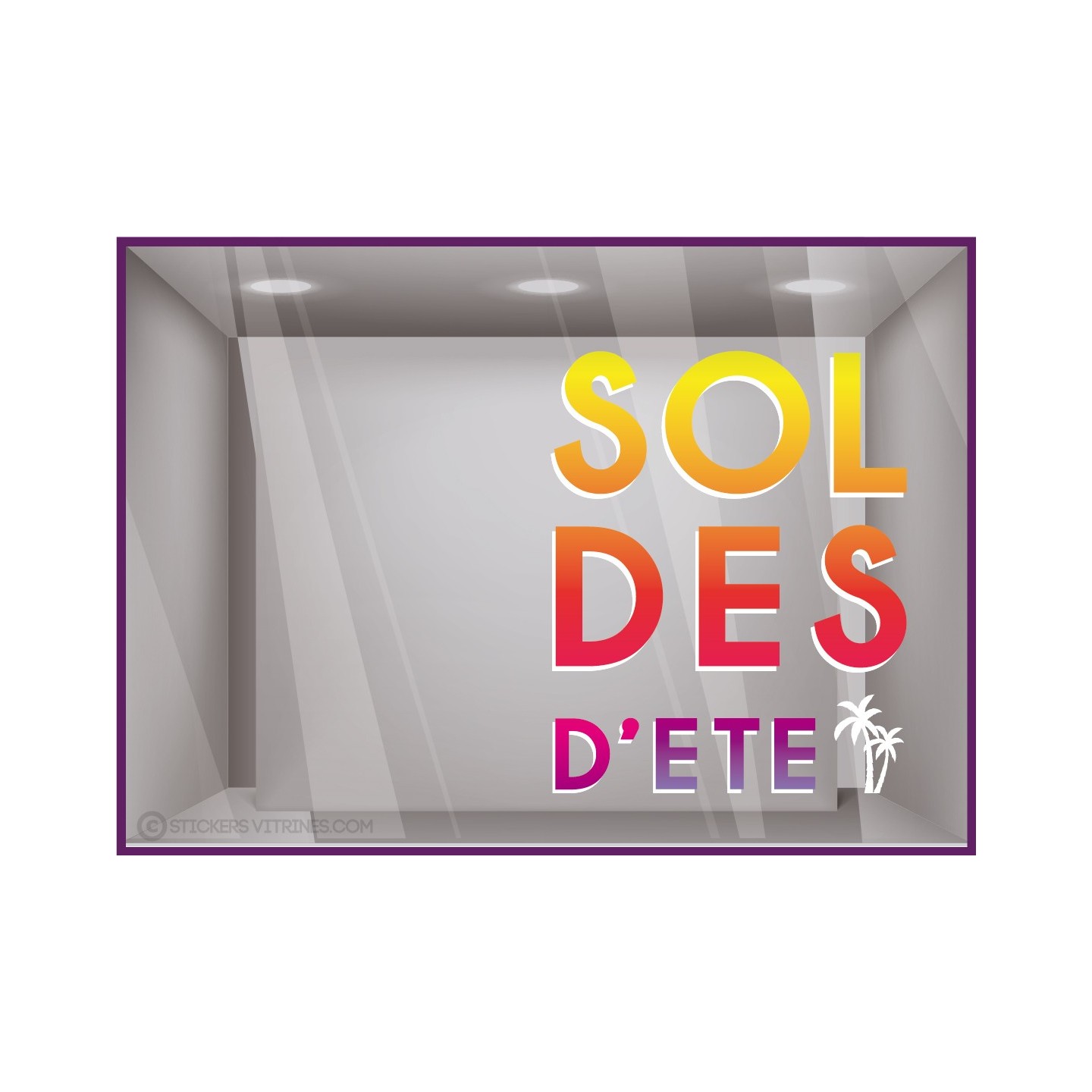 SOLDES AUTOCOLLANT GEANT PUBLICITAIRE PAS CHER VITRINE DE MAGASIN BOUTIQUE FOURNISSEUR FABRICANT CALICOT LETTRAGE ADHESIF