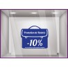 Sticker Cartable Promotion de Rentrée au choix soldes promotion offre promotionnelle destockage braderie liquidation vitrophanie