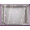 Sticker Coeurs & Ruban Octobre Rose & Movember: vitrophanie de magasin
