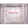 STICKER VITRINE RECHERCHE OCTOBRE ROSE MOBILISATION PREVENTION COEUR RUBAN VITROPHANIE BOUTIQUE LETTRAGE ADHESIF
