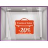 Sticker Cartable Promotion de Rentrée au choix soldes promotion offre promotionnelle destockage braderie liquidation vitrophanie