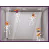 STICKER VITROPHANIE HALLOWEEN SQUELETTE DIA DE LOS MUERTOS FLEUR VITRINE MAGASIN BOUTIQUE COMMERCE DECORATION IDEE FOURNISSEUR