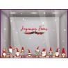 STICKER LUTIN FRISE PERE NOEL VITROPHANIE AUTOCOLLANT GEANT COMMERCE MAGASIN BOUTIQUE