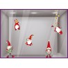 STICKER LUTIN PERE NOEL DECORATION GUIRLANDE CADEAU COURONNE MAGASIN BOUTIQUE VITROPHANIE VITRINE