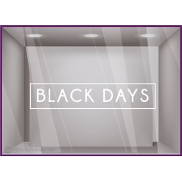 STICKER CADRE BLACK DAYS FRIDAY PROMOTIONS VITROPHANIE LETTRAGE VITRINE MAGASIN BOUTIQUE