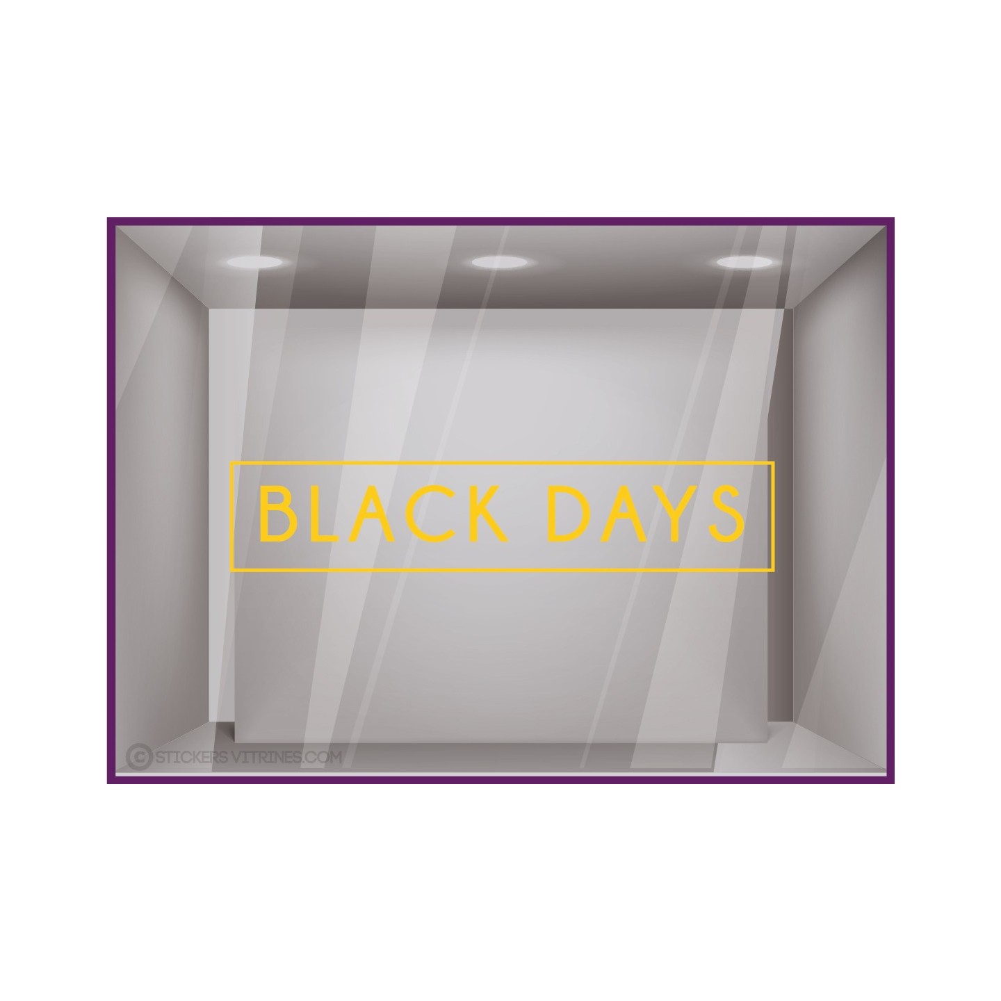 STICKER CADRE BLACK DAYS FABRICANT LETTRAGE ADHESIF VITROPHANIE FRIDAY VITRINE MAGASIN BOUTIQUE