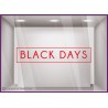 STICKER CADRE BLACK DAYS LETTRAGE ADHESIF LETTRES AUTOCOLLANTES MAGASIN BOUTIQUE VITRINE FOURNISSEUR