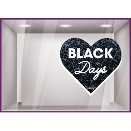 STICKER COEUR BLACK DAYS FRIDAY CALICOT ORINIAL PAS CHER VITRINE MAGASIN VITROPHANIE BOUTIQUE FOURNISSEUR FABRICANT