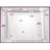 Kit Stickers Parapluies vitrine de commerce mode idee decoration maroquinerie bijouterie magasin calicot
