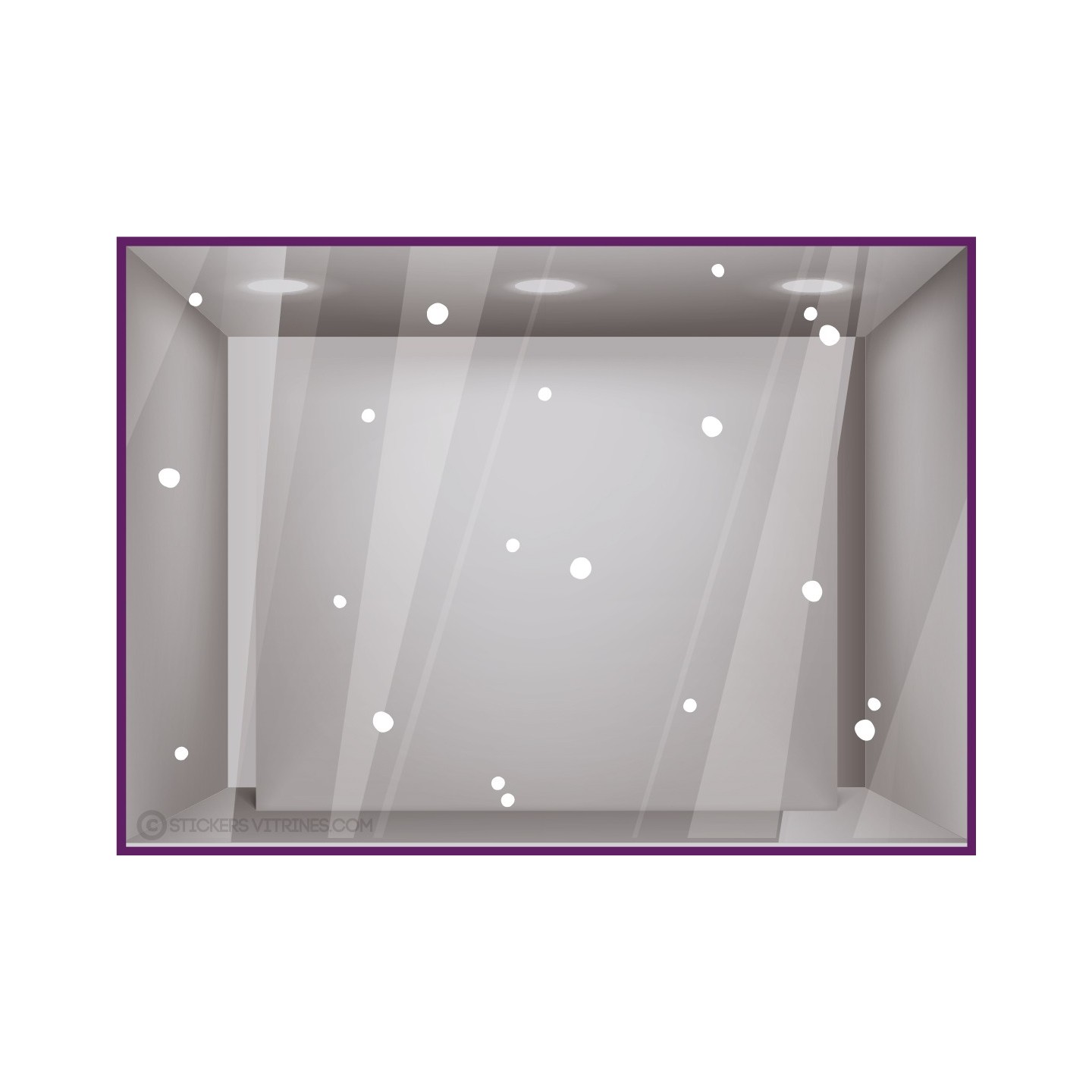 Stickers adhésifs vitrines 20 Flocons Ronds