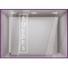 STICKER SOLDES CADRE DESIGN VERTICAL MAGASIN SIGNALETIQUE VITROPHANIE PAS CHER