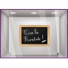Sticker Ardoise Vive la Rentree scolaire devantue magasin enfant papeterie librairie decoration vitrophanie calicot
