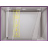 STICKERS SOLDES DESIGN CADRE VERTICAL CALICOT BOUTIQUE VITROPHANIE LETTRAGE ADHESIF
