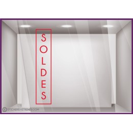 STICKER SOLDES CADRE DESIGN CALICOT VITROPHANIE FOURNISSEUR IMPRIMEUR BOUTIQUE MAGASIN