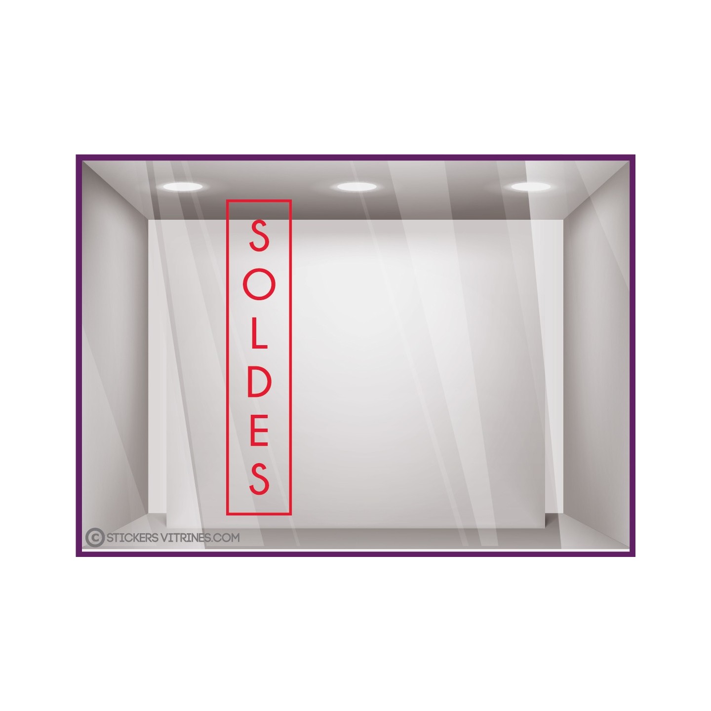 STICKER SOLDES CADRE DESIGN CALICOT VITROPHANIE FOURNISSEUR IMPRIMEUR BOUTIQUE MAGASIN