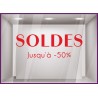 SOLDES LETTRAGE ADHESIF 50% PROMOTION CALICOT MAGASIN VITRINE FABRICANT BOUTIQUE STICKER