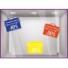 Kit Stickers 3 Cartables Promotion de Rentree papeterie librairie maroquinerie mode magasin devanture enfant
