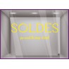 STICKER VITROPHANIE SOLDES OPTICIEN OEIL LETTRAGE AHESIF VITRINE MAGASIN FABRICANT