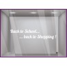 Sticker Back to School Back to Shopping devanture vitrine automne mode magasin bijouterie calicot