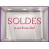STICKER LETTRAGE ADHESIF VITROPHANIE SOLDES CALICOT IMPRIMEUR MAGSIN VITRINE BOUTIQUE