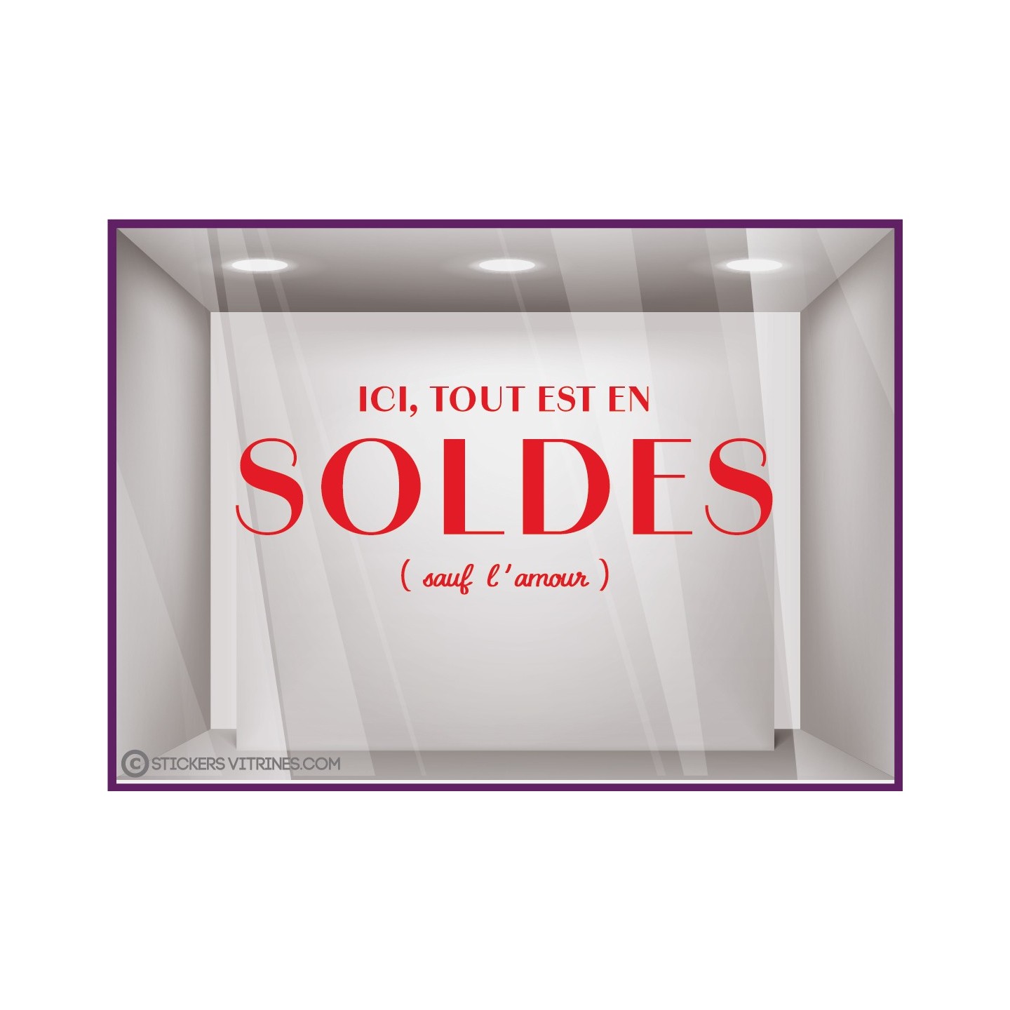 STICKER LETTRES AUTOCOLLANTES PAS CHER SIGNALETIQUE VITRINE MAGASIN BOUTIQUE IMPRIMEUR SOLDES AMOUR