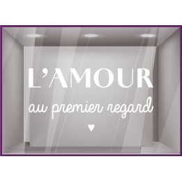 sticker amour au premier regard st valentin vitrine boutique magasin idee deco pas cher lettrage adhesif