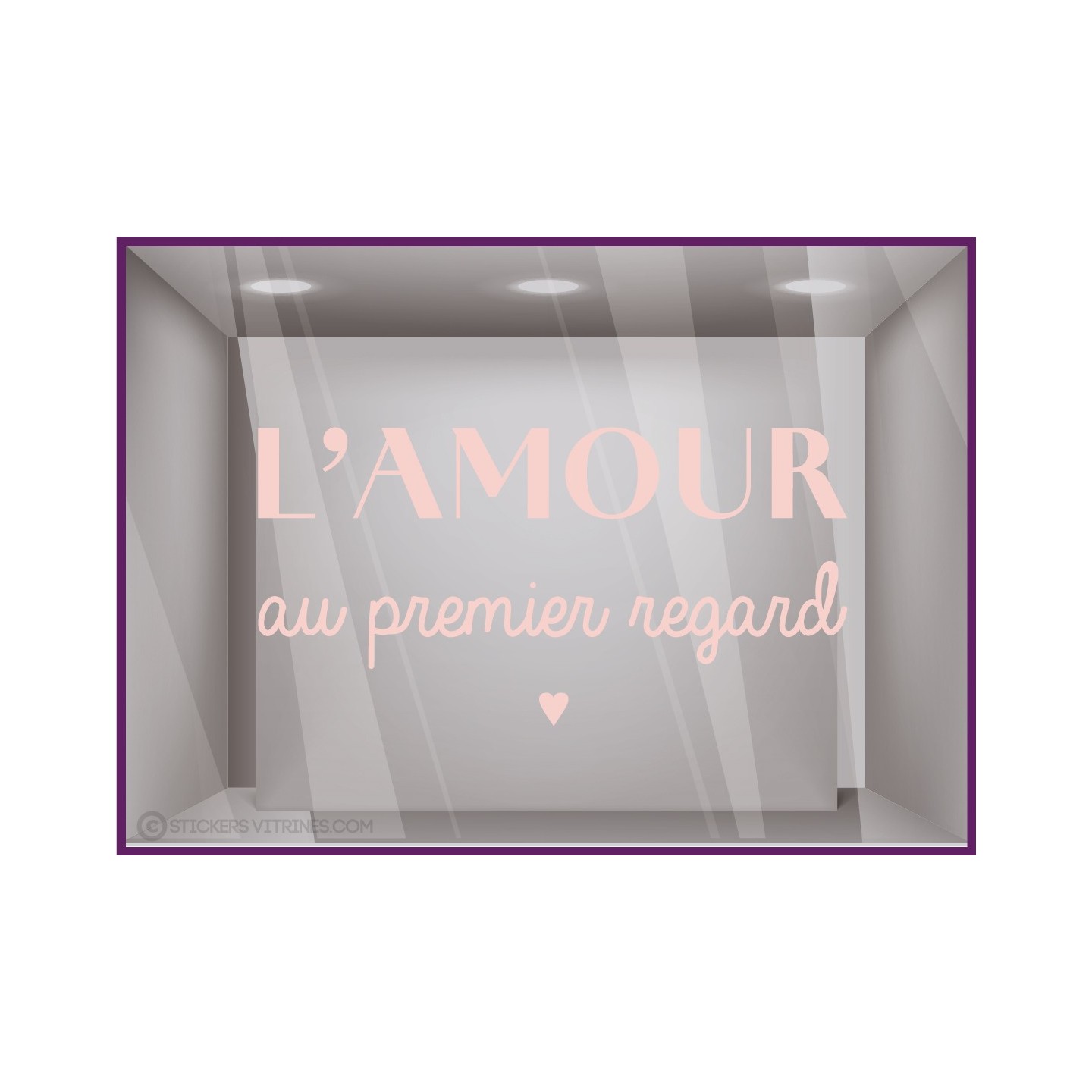 sticker alour au premier regard lettrage adhesif saint valentin magsin boutique fleuriste opticien bijouterie fabricant