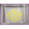 Sticker Banniere New Collection Hipster calicot lettrage autocolant adhesif vitrophanie mode boutique magasin enseigne vitre