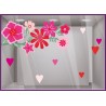 BRANCHE DE FLEURS ST VALENTIN IDEE DECORATION VITRINE MAGASIN BOUTIQUE FOURNISSEUR FABRICANT IMPRIMEUR VITROPHANIE SIGNALETIQUE