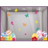 STICKER VITROPHANIE PAQUES OEUF CHOCOLAT PAPILLON VITRINE DECORATION BOUTIQUE MAGASIN BOULANGERIE SIGNALETIQUE AUTOCOLLANT GEANT
