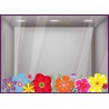STICKER PRINTEMPS FRISE DE FLEURS DECORATION MAGASIN VITRINE BOUTIQUE VITROPHANIE ADHESIF AUTOCOLLANT GEANT PAS CHER