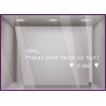 Sticker en lettrage adhesif OMG Maman avait raison sur tout pour vitrine de bijouterie et magasin de mode