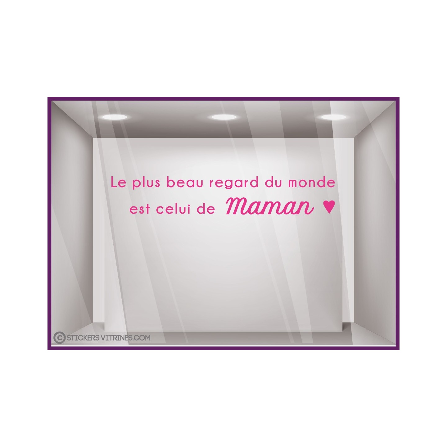 Sticker Le plus beau Regard du monde Maman pour institut esthetique et beaute et opticien