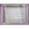 Sticker en lettrage adhesif pour opticien et institut de beaute Le plus beau Regard du monde Maman pour vitrine de magasin