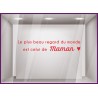 Sticker  en vitrophanie Le plus beau Regard du monde Maman pour centre esthetique et magasin optique pour vitrine