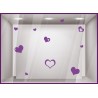Stickers Coeurs vitrine vitrophanie saint valentin fete des meres calicot vitre magasin mode bijouterie maroquinerie boutique