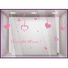 Kit de Stickers Bonne Fete Maman fete des meres mode institut beaute parfumerie bijouterie coeurs calicot
